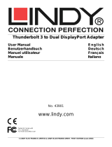 Lindy Thunderbolt 3 To Dual DisplayPort 1.2 Converter Adapter User manual