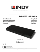 Lindy 4x4 HDMI 2.0 18G Matrix Switch Installation guide