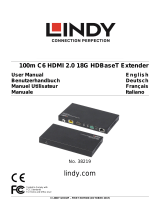 Lindy 100m C6 HDBaseT HDMI 2.0 18G & IR Extender User manual
