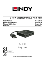 Lindy 3 Port DisplayPort 1.2 MST Hub User manual