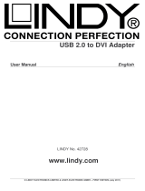 Lindy USB 2.0 to DVI-I Adapter Converter User manual