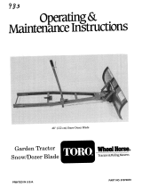 Toro 48" Snow/Dozer Blade User manual