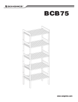 SONGMICS Adjustable Storage Shelf Rack, 5-Tier Multifunctional Shelving Unit Stand Tower, Bookcase for Bathroom Living Room Kitchen 17.7 x 12.4 x 55.9 inches, Holds up to 132 lb, Brown UBCB75BR Installation guide
