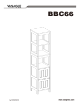VASAGLE Bathroom Tall Cabinet, Linen Tower, Floor Storage Cupboard, User manual