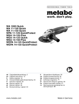 Metabo WEPA 14-125 QuickProtect Operating instructions