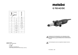 Metabo G 700 AC/DC Operating instructions