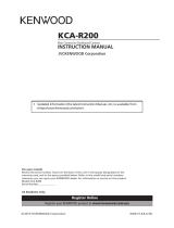 Kenwood KCA-R200 Operating instructions