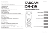 Tascam DR 05 Owner's manual