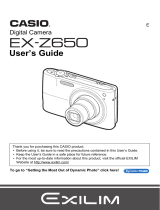 Casio exilim ex z650 User manual