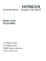 Hitachi dz sv560e Owner's manual