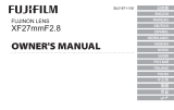 Fujifilm XF27mm f/2.8 User manual