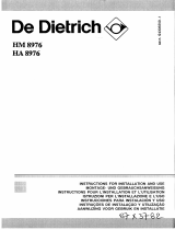 De Dietrich HA8976E1 Owner's manual