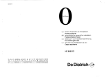De Dietrich HE8995E1 Owner's manual