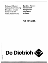 De Dietrich RG6315D5 Owner's manual