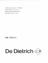 De Dietrich HM7904E1 Owner's manual