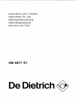 De Dietrich HM8977E1 Owner's manual