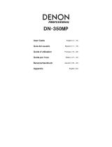 Denon Professional DN-350MP Owner's manual