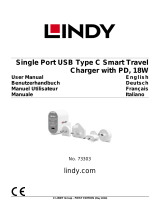 Lindy 18W USB Type C PD Charger, Multi Country User manual