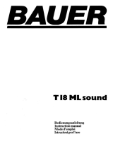 Bauer T18 ML sound Owner's manual