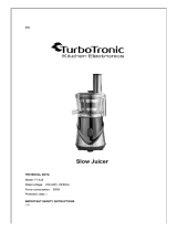 Turbotronic TT-SJ5 - Slowjuicer Owner's manual