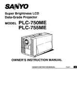 Sanyo PLC 750M Owner's manual