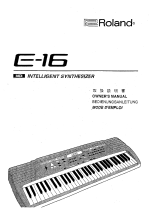 Roland E-16TR Owner's manual