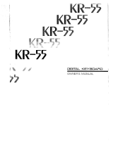 Roland KR-55 Owner's manual