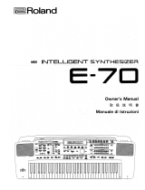 Roland E-70 Owner's manual