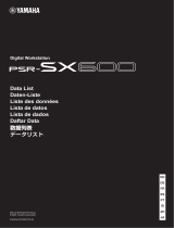 Yamaha PSR-SX600 Datasheet