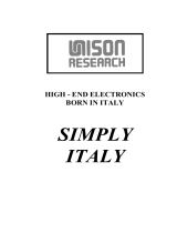 Unison Research Simply Italy User manual