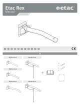 Etac Rex wall-mounted toilet arm support User manual