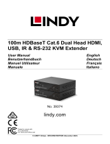 Lindy 100m Cat.6 Dual Head HDMI, USB & RS-232 Extender User manual