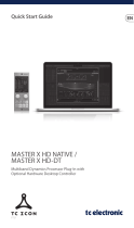 TC Electronic MASTER X HD NATIVE / MASTER X HD-DT Quick start guide
