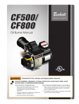 Beckett CF500/CF800 Oil Burner User manual