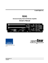 Cobalt Digital openGear 9241 Owner's manual