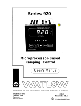 Watlow SERIES 920 Microprocessor-Based Ramping Control User manual