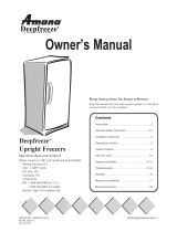Amana Deepfreeze AQC1526AEW Owner's manual