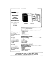 Danby Designer DCR432BL Owner's manual