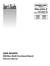 Omega OME-A826PG User manual