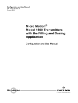 Micro Motion 1500 User manual