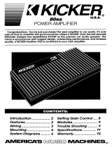 Kicker 80 SS Power Amplifier User manual