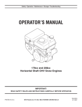 MTD 179cc User manual