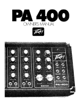 Peavey PA 400 User manual