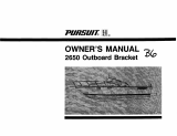 PURSUIT 1989 Outboard Bracket-2650 Owner's manual