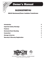 Tripp Lite SU20KXFMRT4U Isolation Transformer Owner's manual