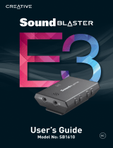 Creative Labs Sound Blaster E3 Owner's manual