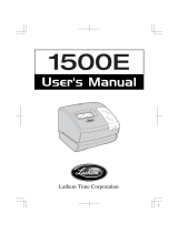 Lathem 1500E User manual