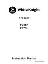 White Knight F170H Tall Freezer Owner's manual