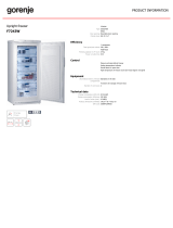 Gorenje F7243W Datasheet