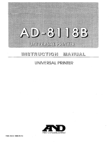 AND AD-8118B User manual